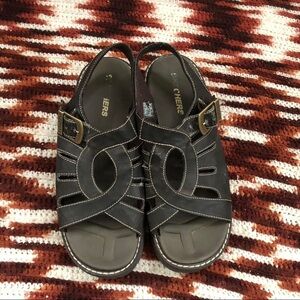 RARE Vintage Y2K Skechers Jammers Chunky Lug Fisherman Sandals Buckle Open Toe